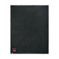 Dark Grey Heather Quilted Embroidered Blanket