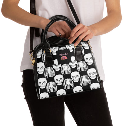 Black Skull Shoulder Handbag