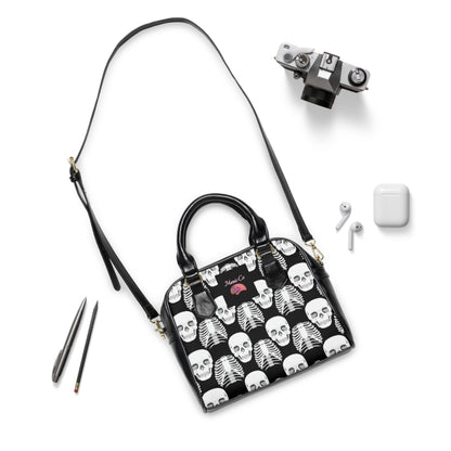 Black Skull Shoulder Handbag