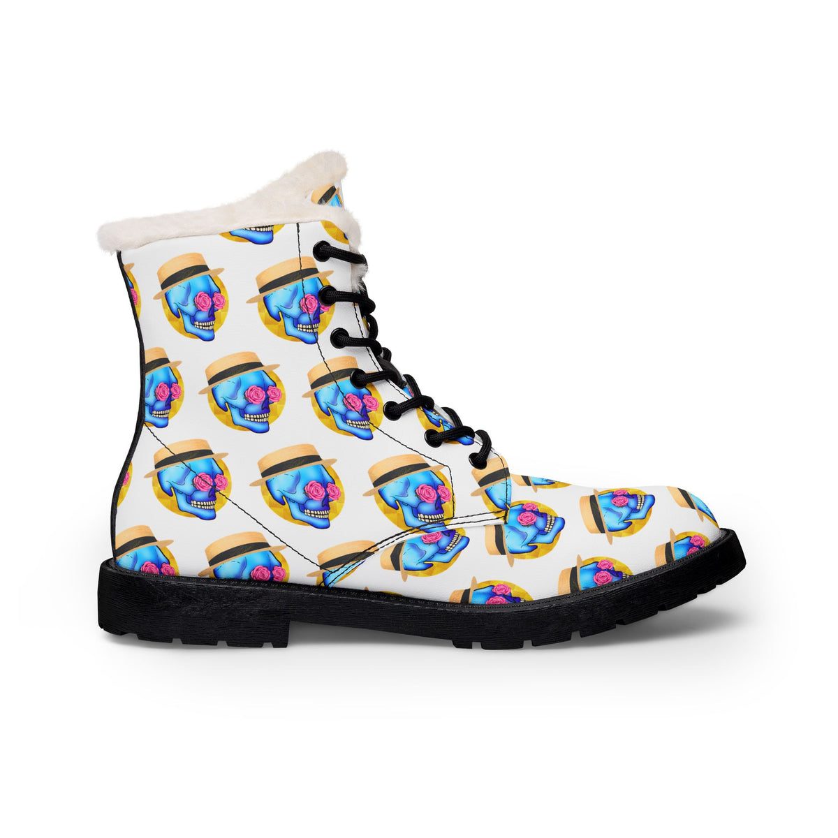 Skull Daddy Fleece-Lined Microfiber Boots