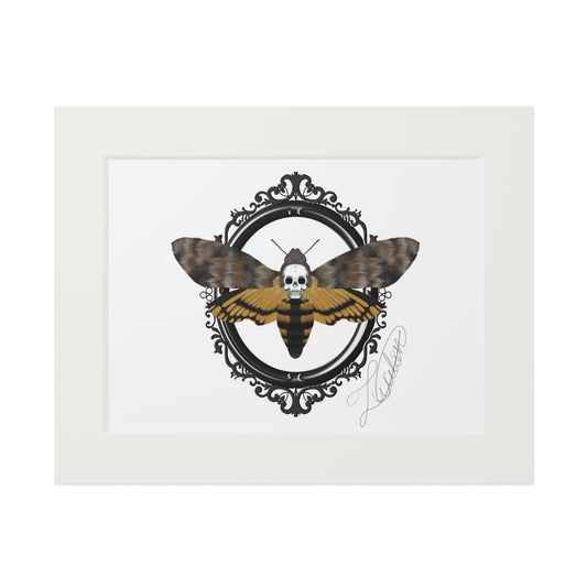 Death Moth Fine Art Print with Paper Mat Frame