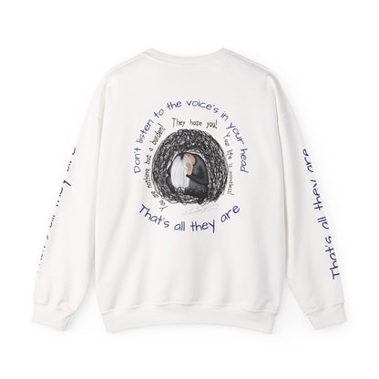 Don't Listen to the Voices Illustrated Crewneck