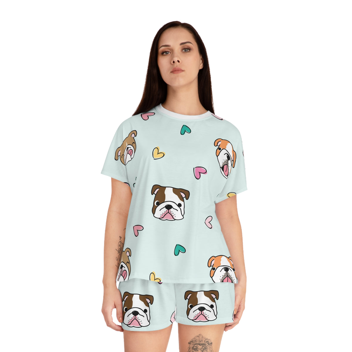 Bulldog Women's All-Over Print Pajama Set