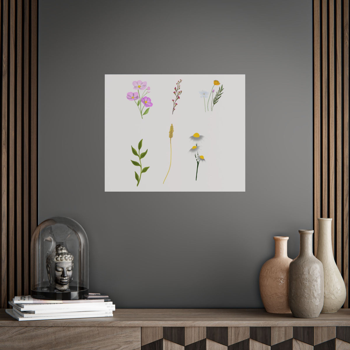 Botanical Wildflower Unframed Poster