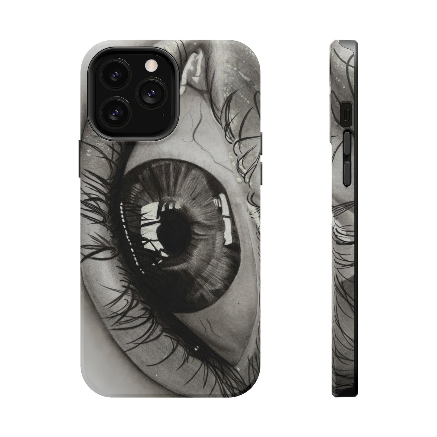 Augen-Illustration Magnetische Stoßfeste Handyhülle
