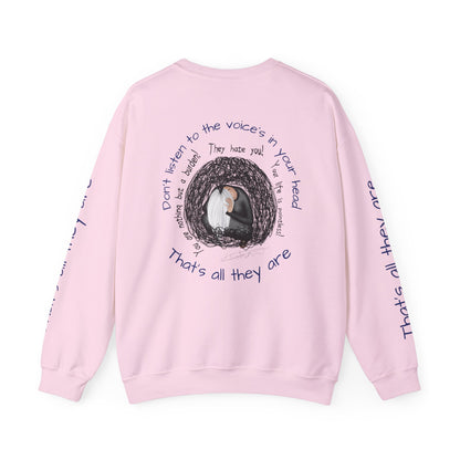 Don't Listen to the Voices Illustrated Crewneck