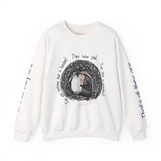 Don't Listen to the Voices Illustrated Crewneck