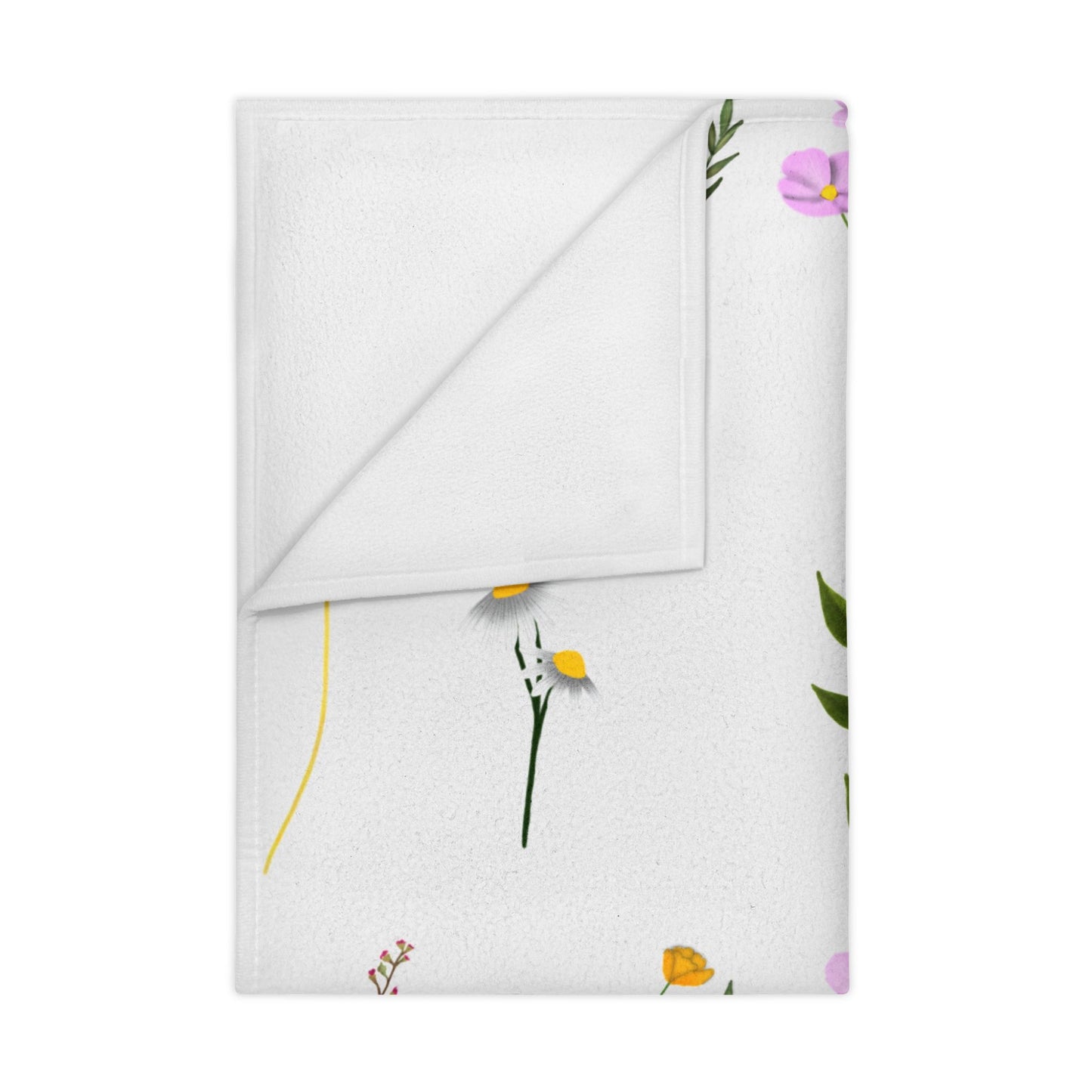 Geblümte Kleinkinddecke — Weiche rosa Wildblumen-Kinderzimmerdecke