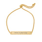 Adjustable Flat Bar Bracelet (Engraving)