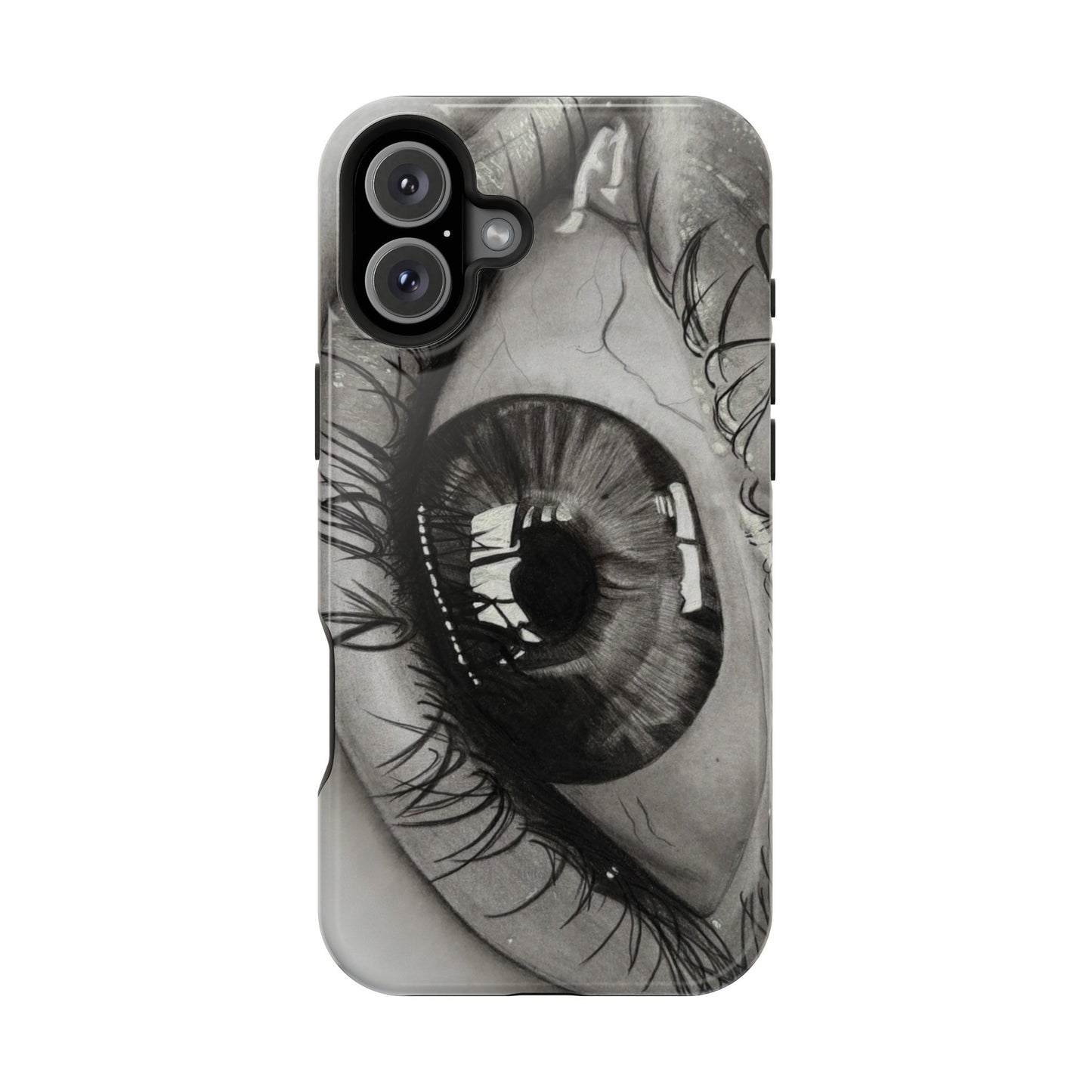 Augen-Illustration Magnetische Stoßfeste Handyhülle