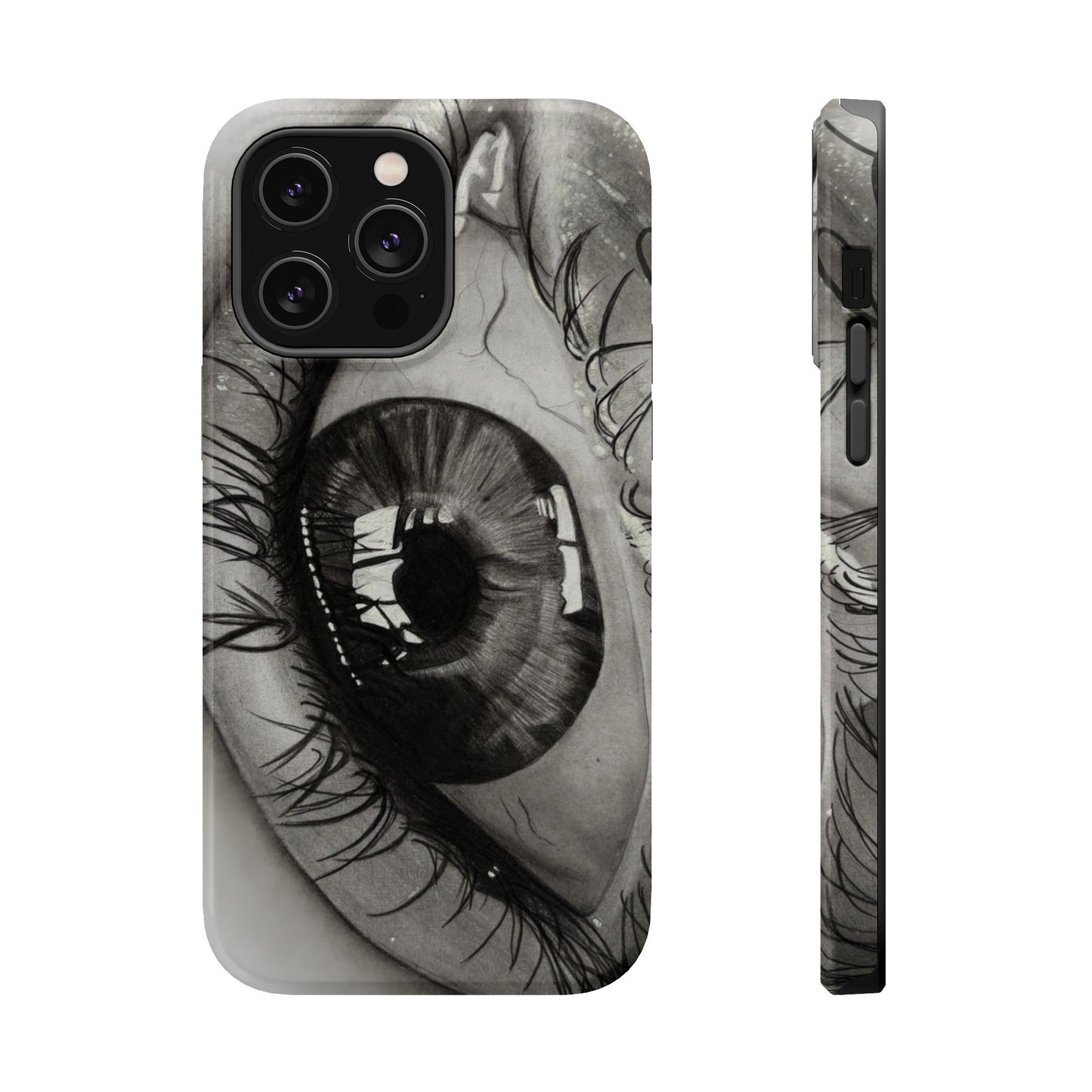 Augen-Illustration Magnetische Stoßfeste Handyhülle