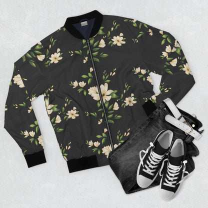 Floral All-Over Print Bomber Jacket
