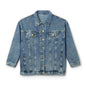 Women's Denim Jacket with Pink Sphynx Cat Patch
