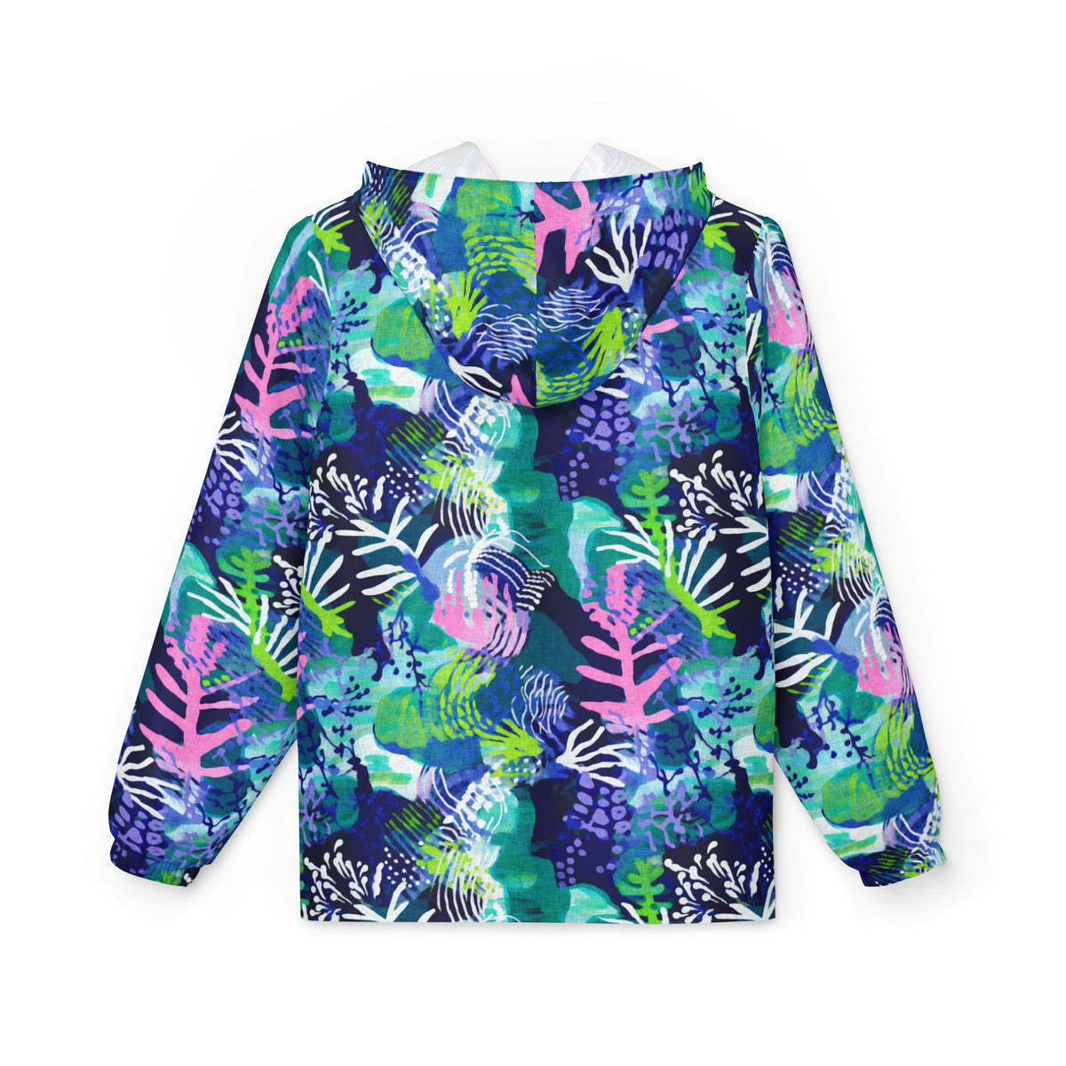Neon Abstract Coral Reef Windbreaker Jacket