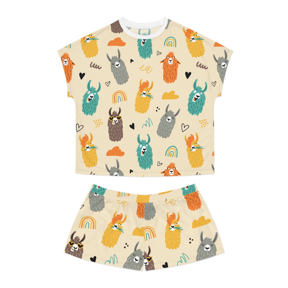 Llama Women's All-Over Print Pajama Set