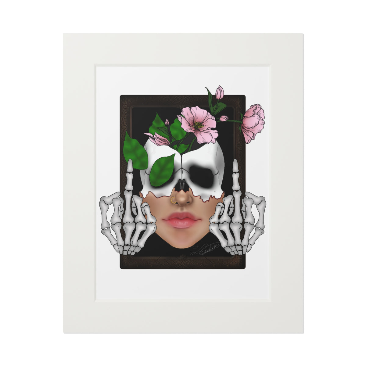 F U Art Print with Paper Mat Frame