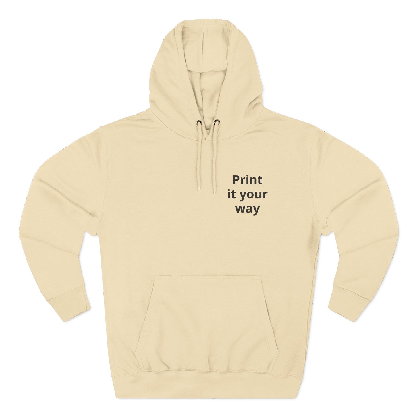 Hoodie — Dezenter dreiteiliger Fleece-Pullover