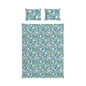 Blue Floral Cotton Duvet Cover & Sham Set