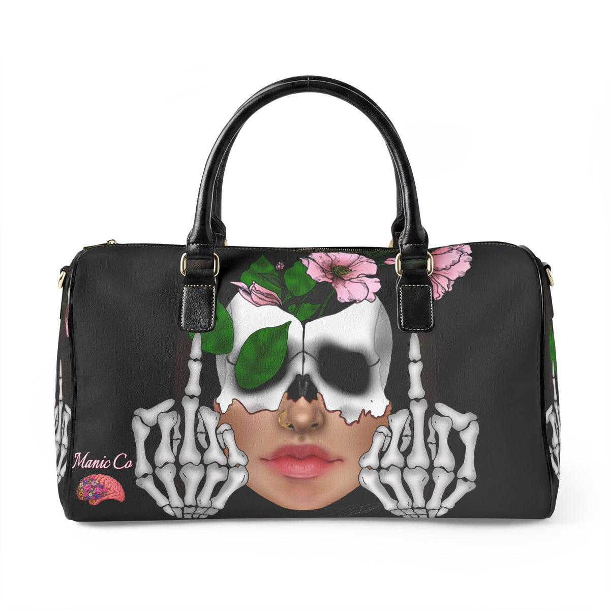 F U Leather Travel Bag