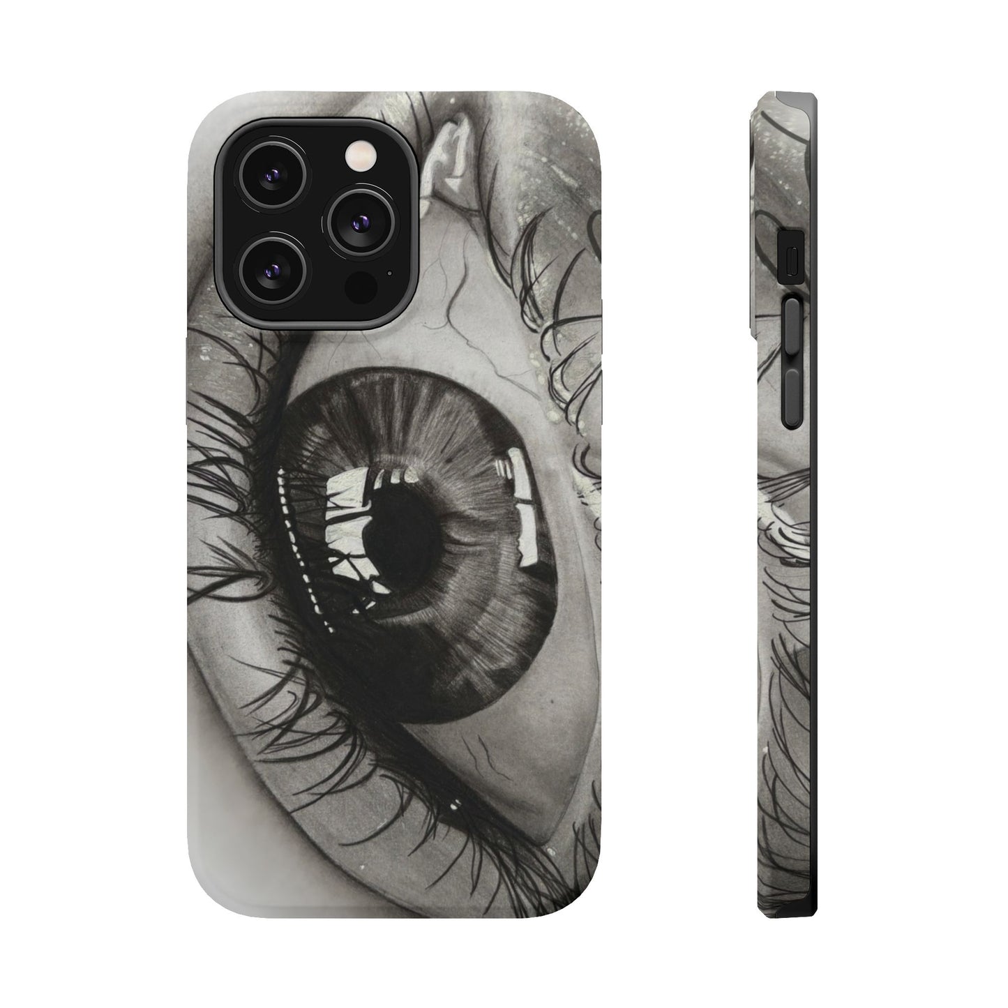 Augen-Illustration Magnetische Stoßfeste Handyhülle