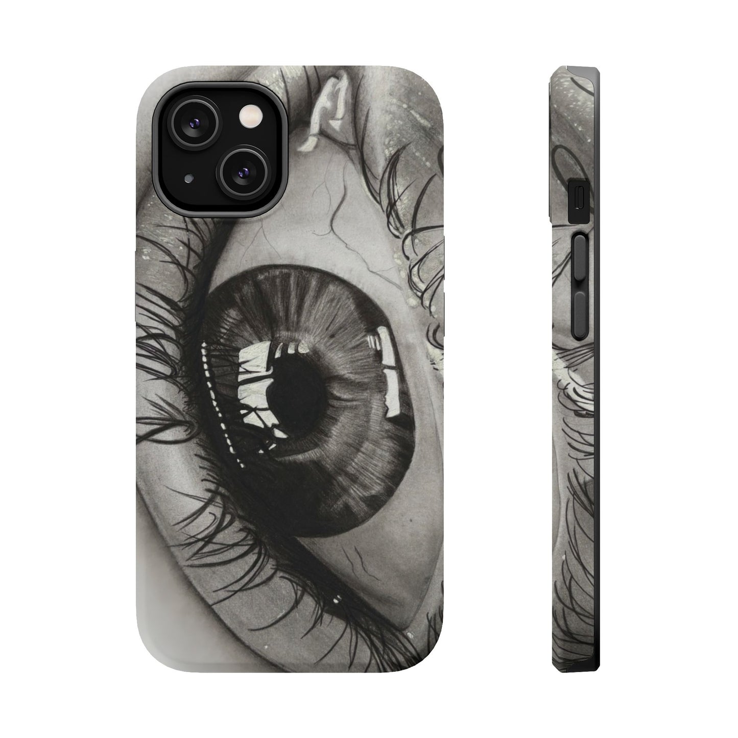 Augen-Illustration Magnetische Stoßfeste Handyhülle