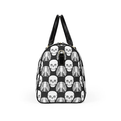 Skull Faux Leather Travel Bag