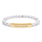 Natural Stone Stretch Bar Bracelet (Engraving)