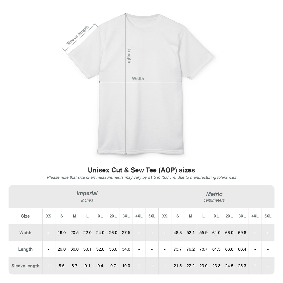 Green Leaf Unisex All-Over Print Tee