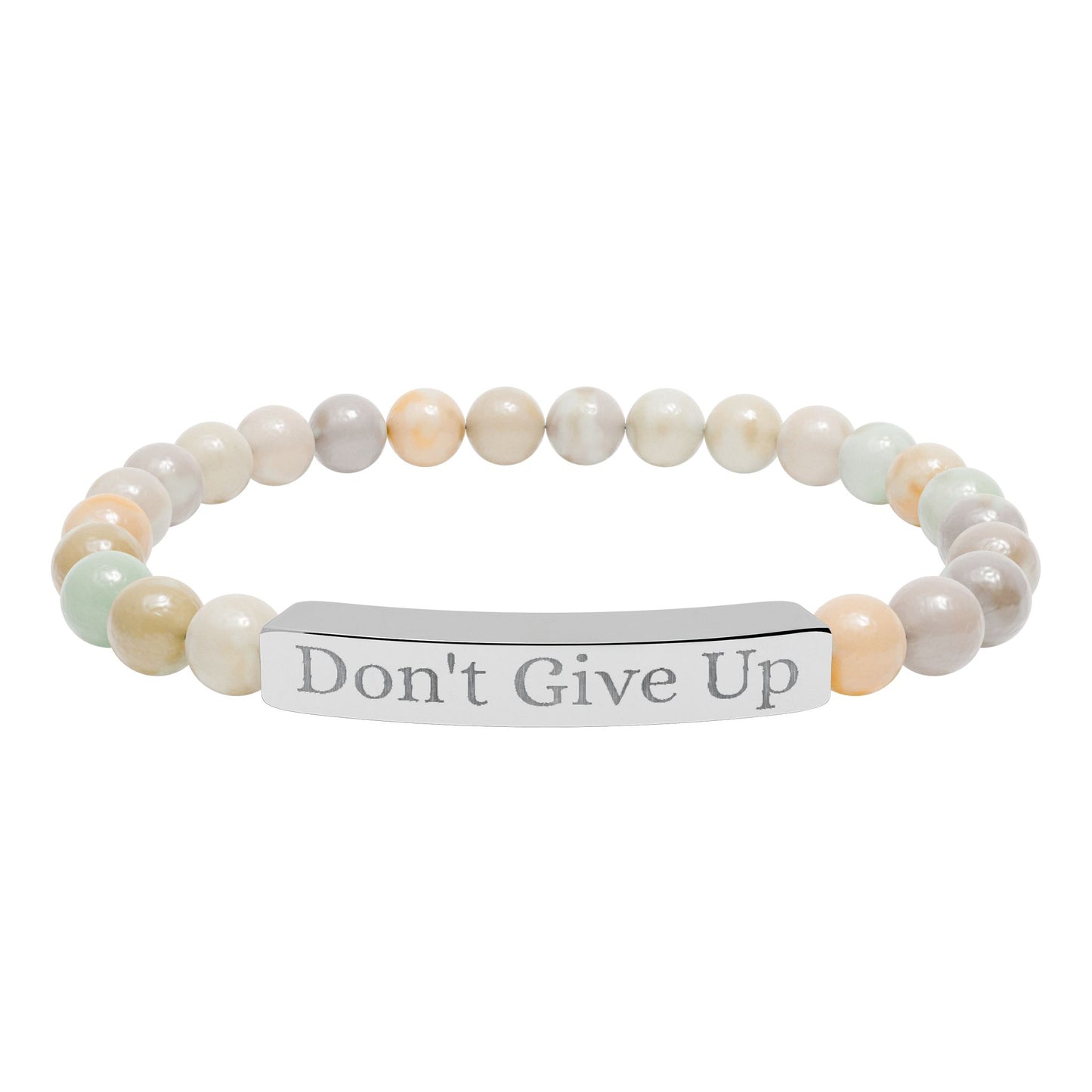 Armband aus Natursteinen mit Gravur