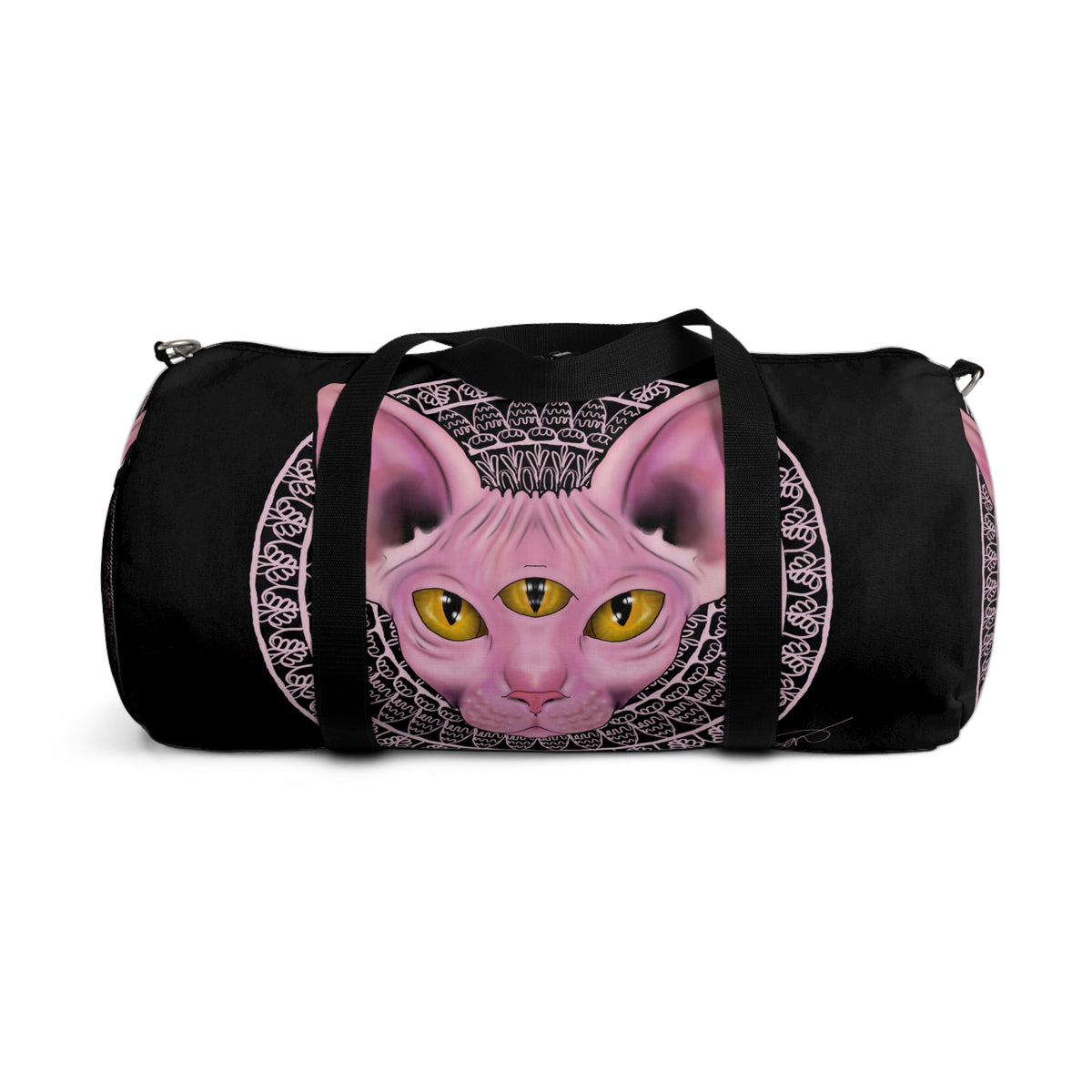 Three-Eyed Cat Duffel Bag