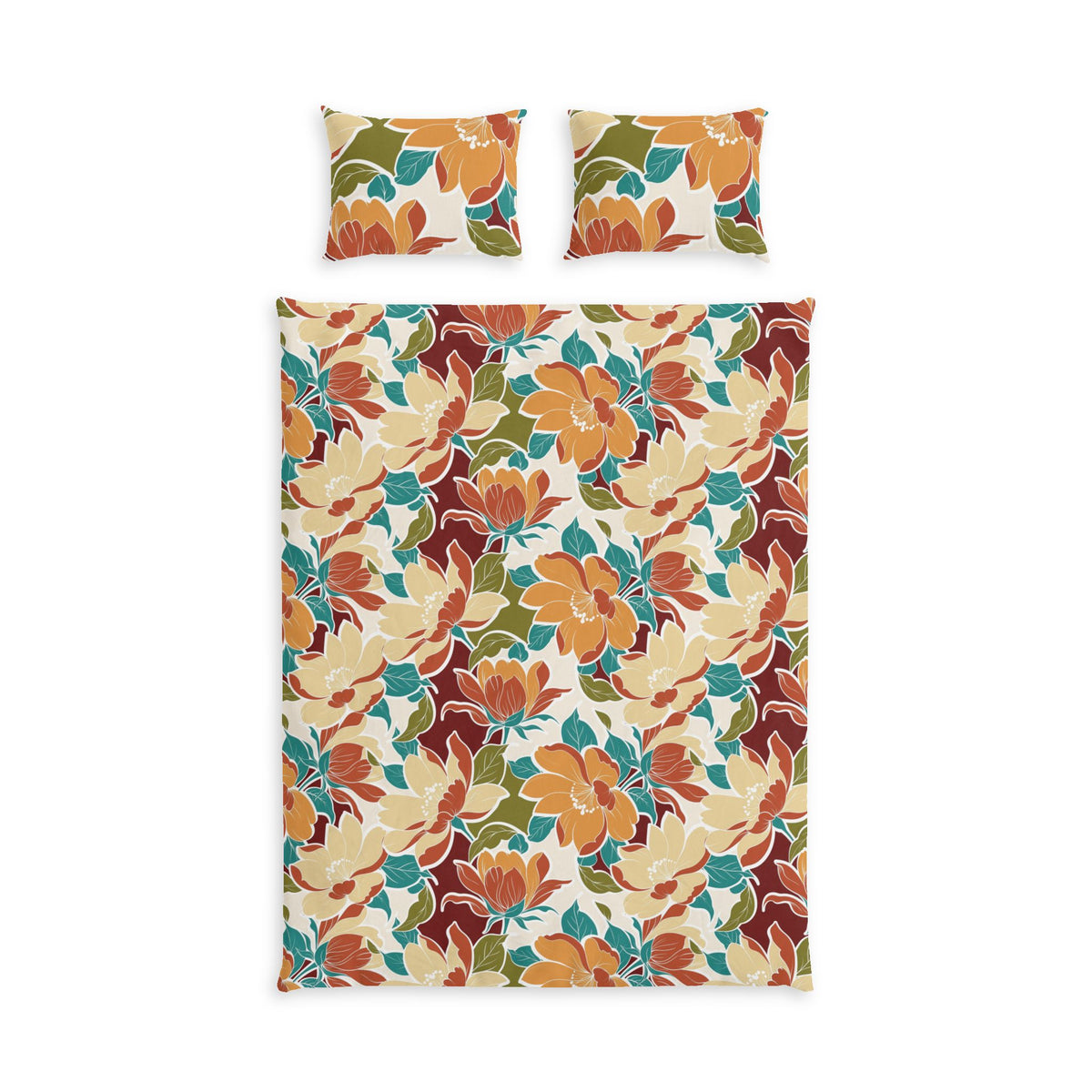 Bold Floral Cotton Duvet Cover & Sham Set