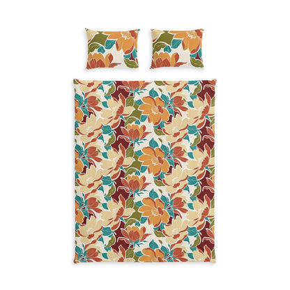 Bold Floral Cotton Duvet Cover & Sham Set