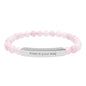 Natural Stone Stretch Bar Bracelet (Engraving)