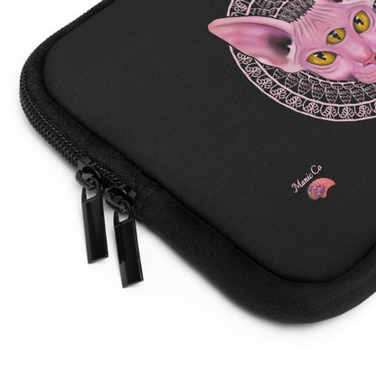 Three Eyed Cat Laptop Sleeve