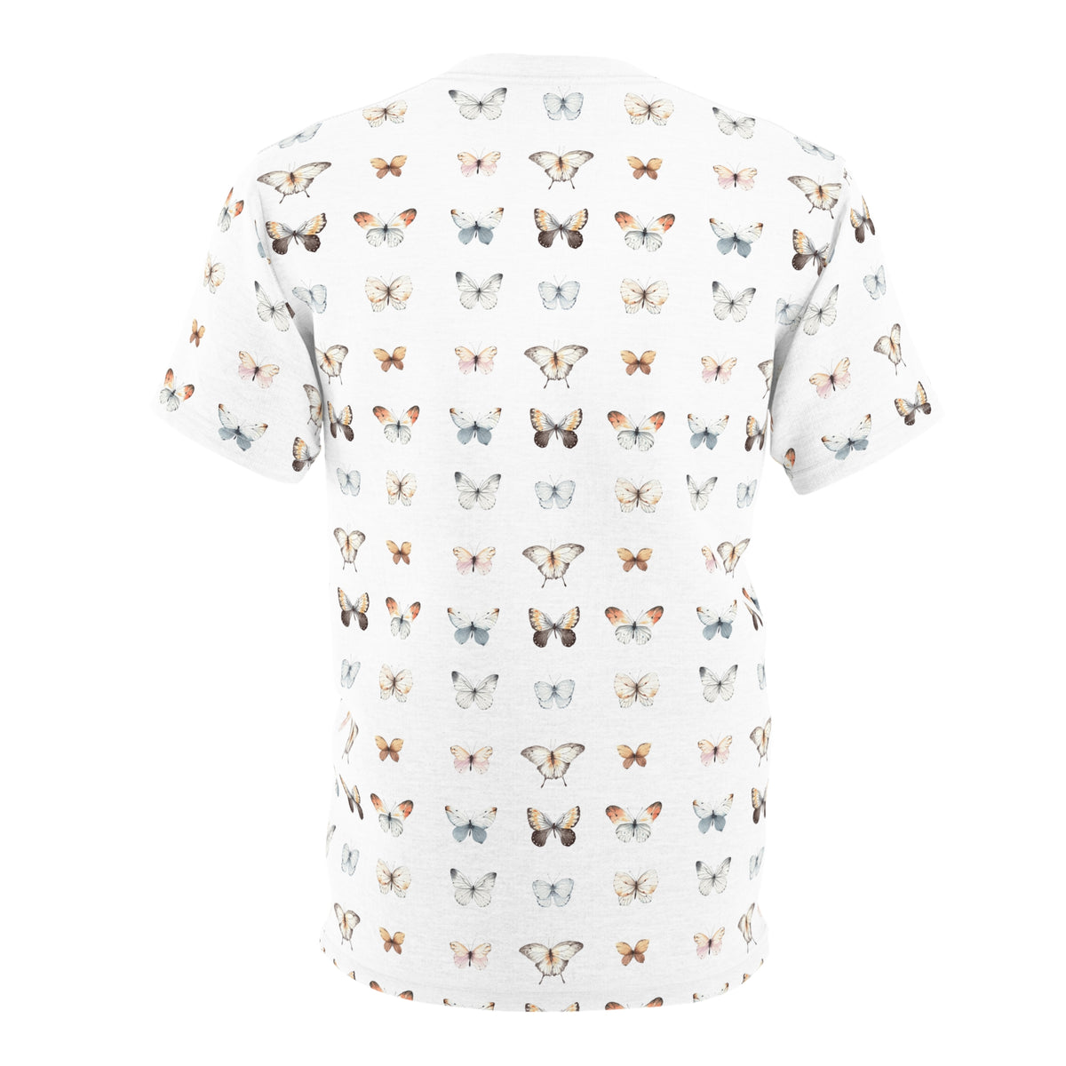 Butterfly White Stitching Unisex All-Over Print T-Shirt