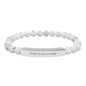 Natural Stone Stretch Bar Bracelet (Engraving)