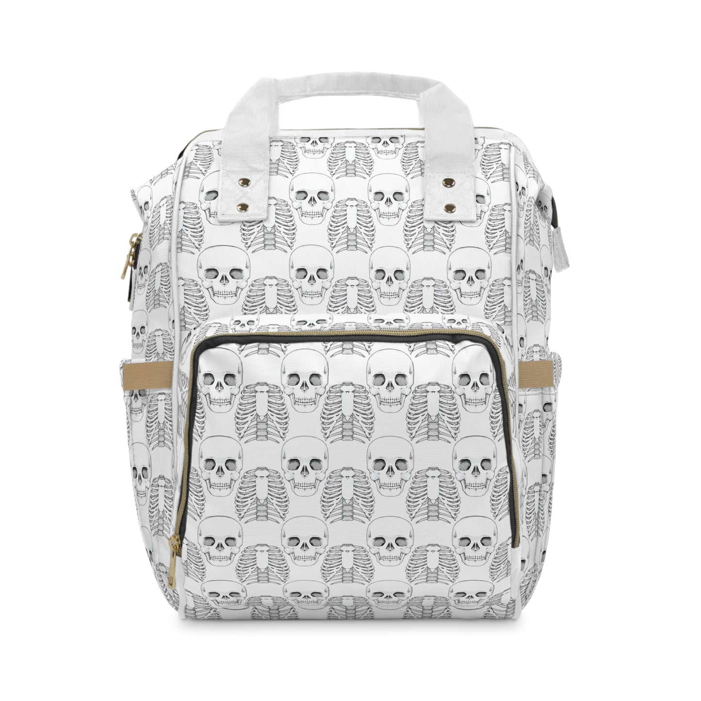 Skull Pattern Diaper Backpack – Multifunctional Baby Bag for Parents