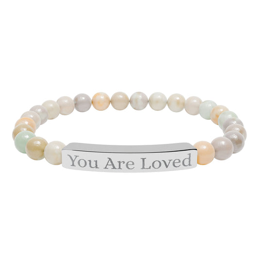 Naturstein Stretch-Armband (Gravur)