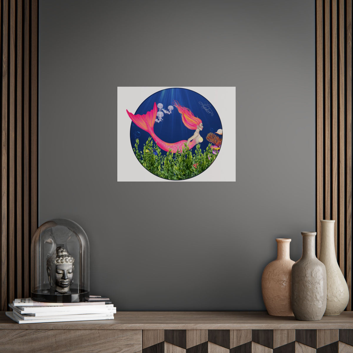 Mermaid Underwater Fantasy Unframed Poster