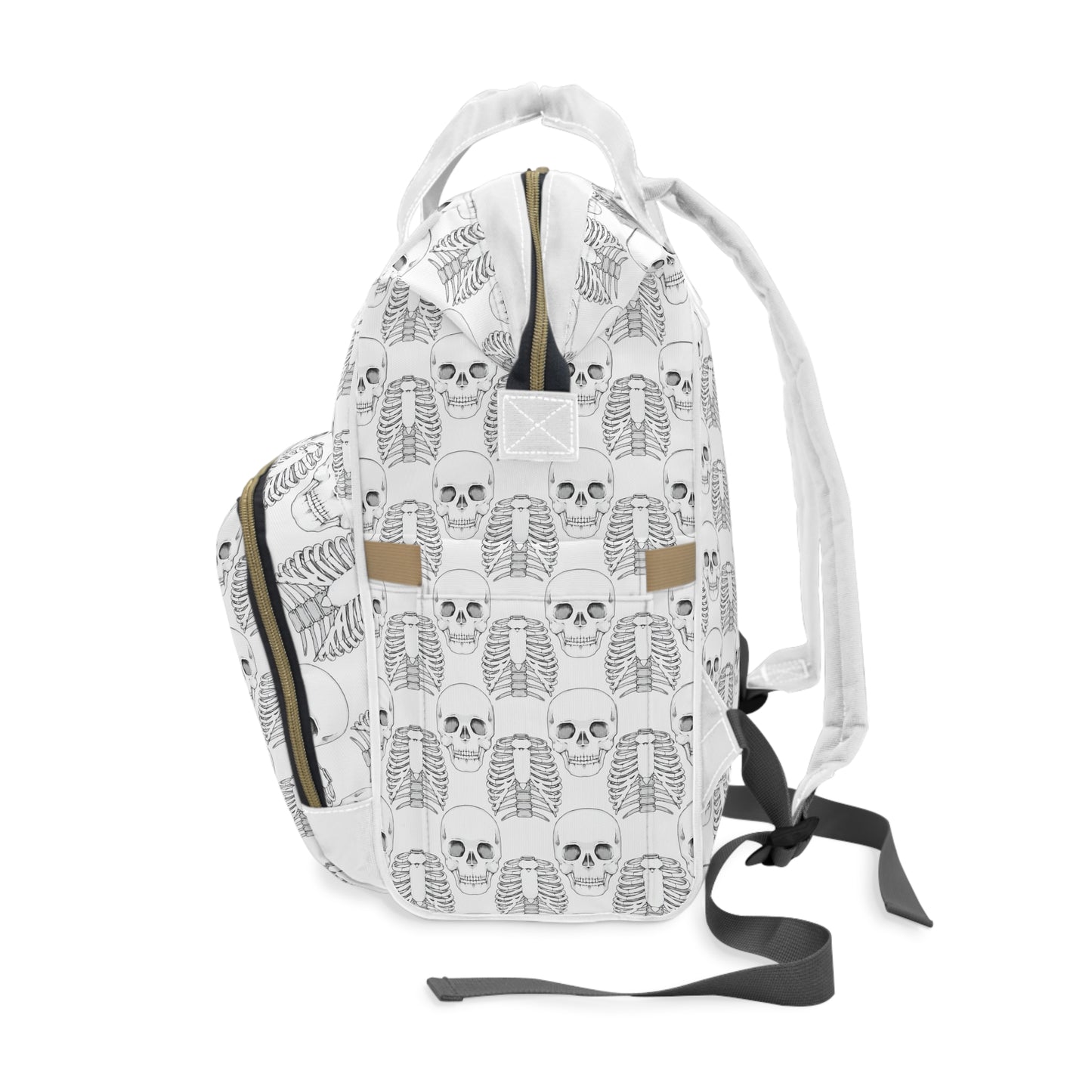 Skull Pattern Diaper Backpack – Multifunctional Baby Bag for Parents