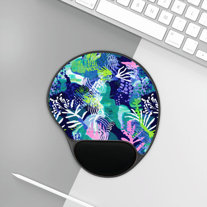 Reef Mouse Pad with Memory Foam Wrist Rest