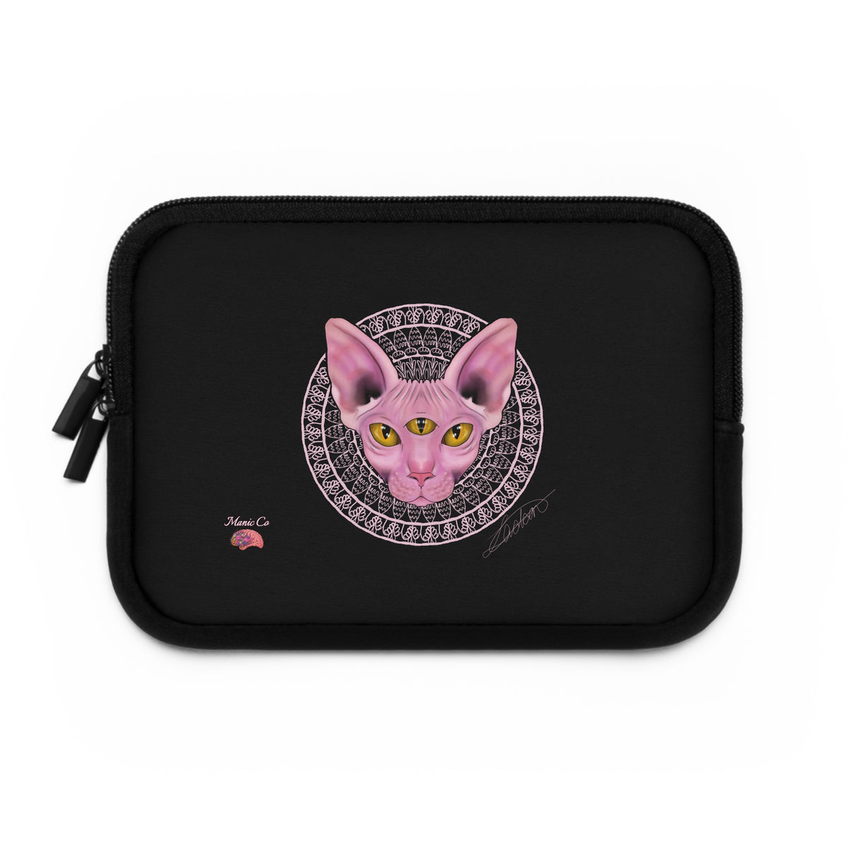 Three Eyed Cat Laptop Sleeve