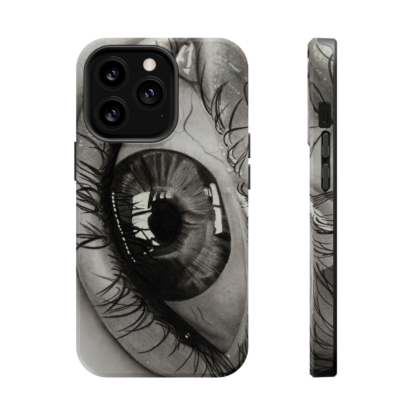Augen-Illustration Magnetische Stoßfeste Handyhülle