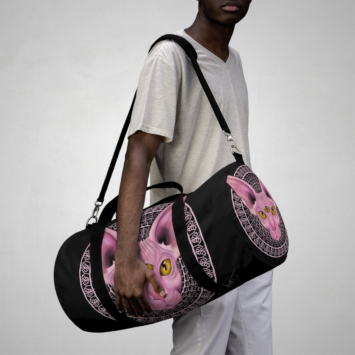 Three-Eyed Cat Duffel Bag