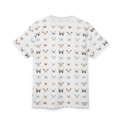 Butterfly White Stitching Unisex All-Over Print T-Shirt