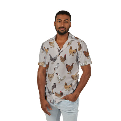 Chicken All-Over Print Hawaiian Shirt