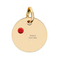 Birthstone Circle Charm (Engraving)