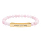 Natural Stone Stretch Bar Bracelet (Engraving)