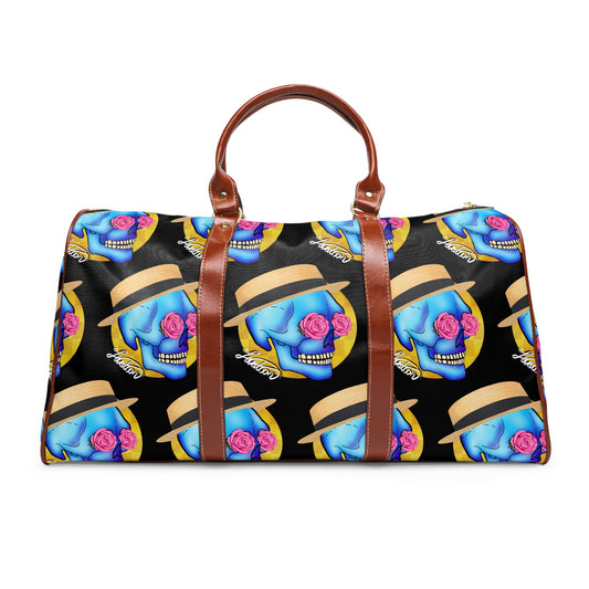 Day of the Dead Skull Waterproof Travel Bag – Floral Hat Duffle