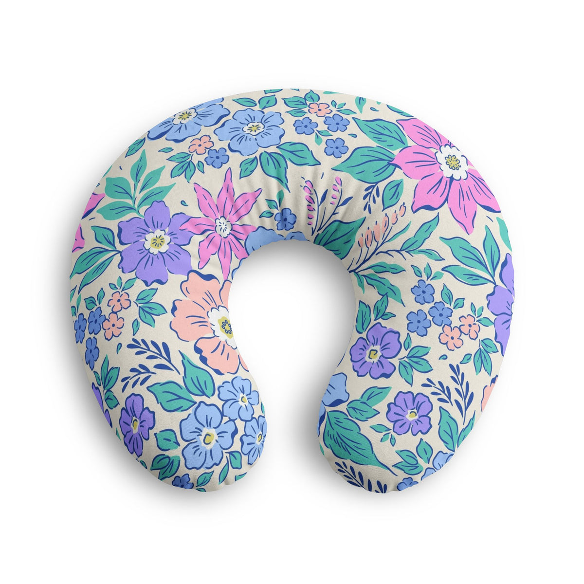 Coloured Flowers Nursing Pillow Cover